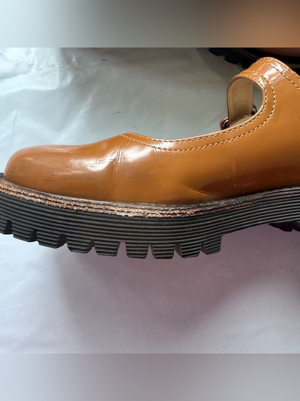 Intentionally Blank VERONICA BOX LEATHER LUG SOLE MARY JANE - Picture 5 of 7
